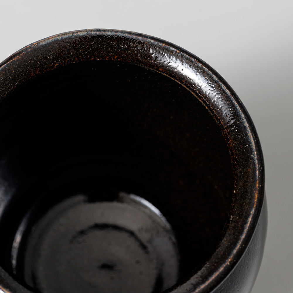 益子焼の壺 益子焼 壺 黒釉薬 – kuros.style