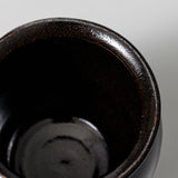 益子焼 壺 黒釉薬