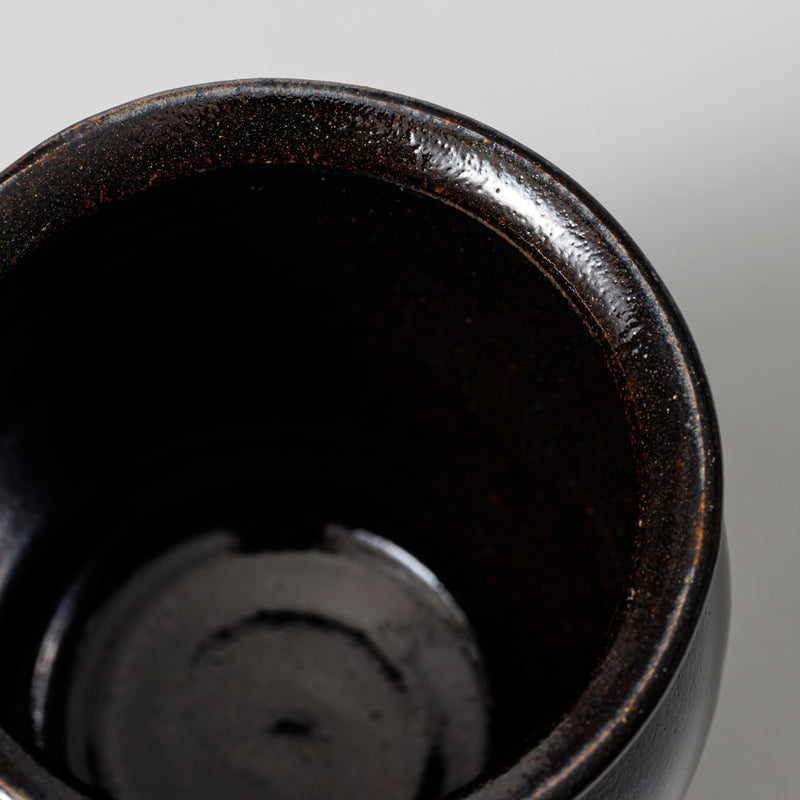 益子焼 壺 黒釉薬 – kuros.style