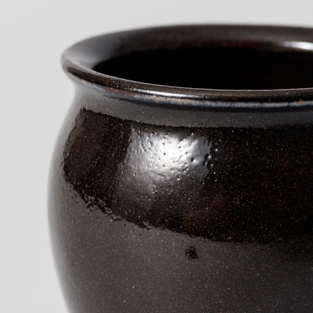 益子焼 壺 黒釉薬 – kuros.style
