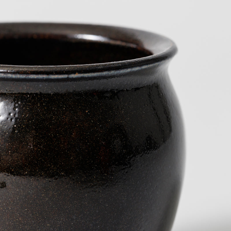 益子焼 壺 黒釉薬 – kuros.style