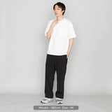 【接触冷感 | ドライタッチ】ポリエステルツイルワイドパンツ  | メンズ 黒