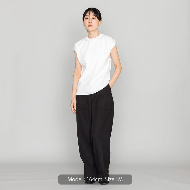 mono-kuros' ノースリーブＴシャツ 白