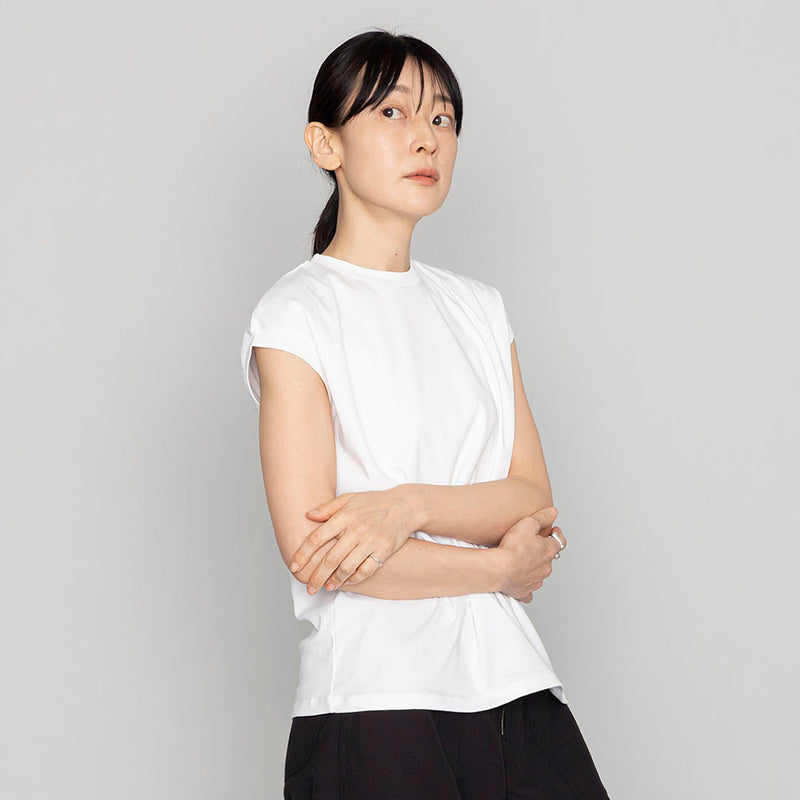 mono-kuros' ノースリーブＴシャツ 白
