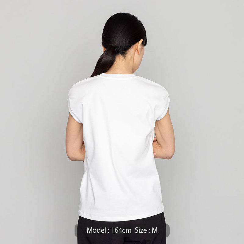 mono-kuros' ノースリーブＴシャツ 白