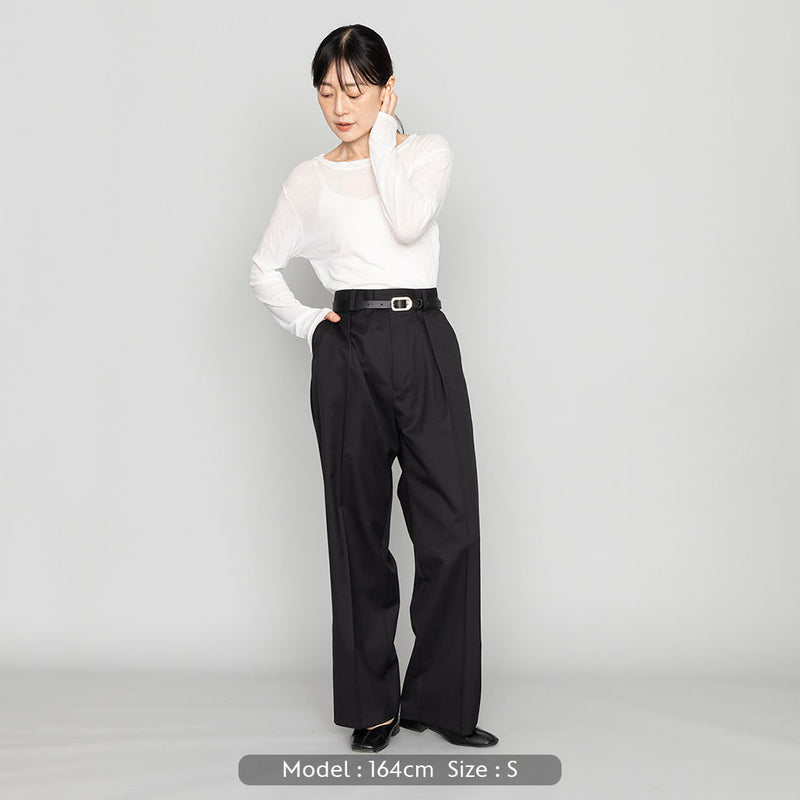 ウールタックワイドパンツ | ウール100％ ユニセックス