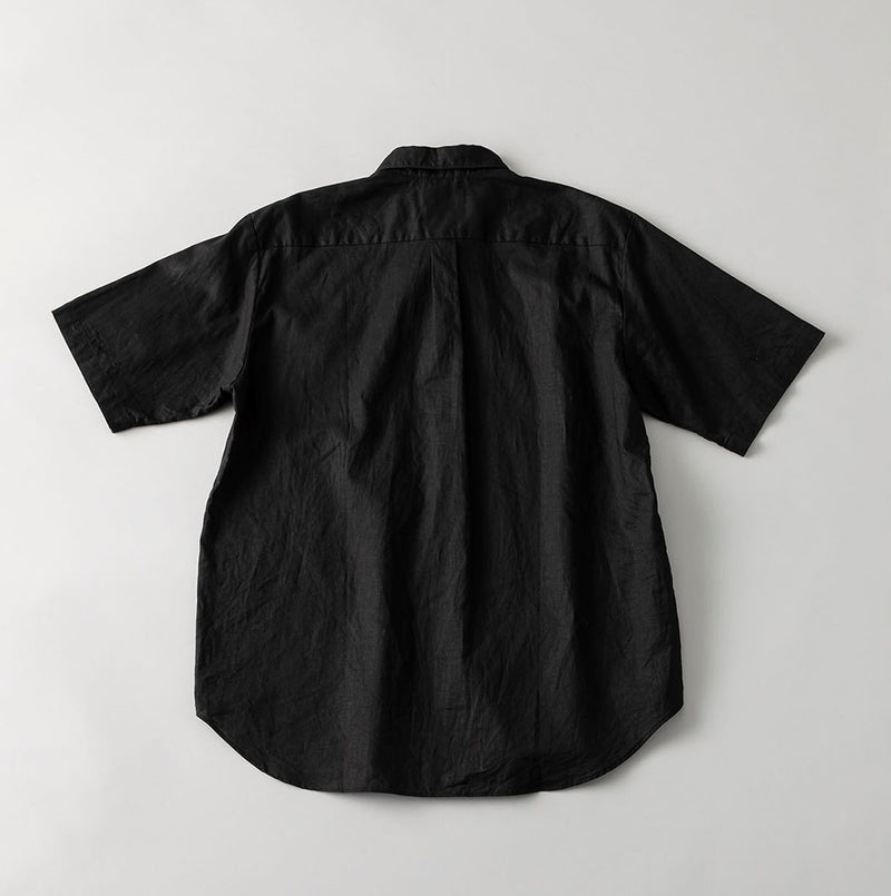 半袖ルーズフィットシャツ ｜メンズ 黒