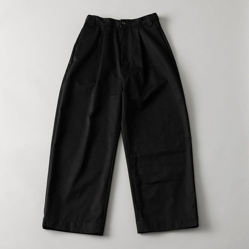 mono-kuros' タックワイドチノパンツ | 綿100％ ユニセックス 黒