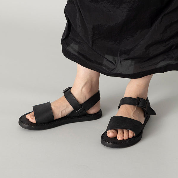 高品質レザー バックストラップサンダル