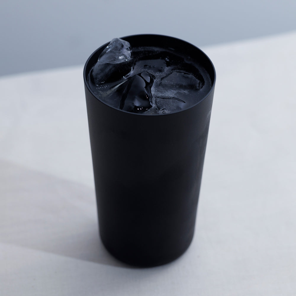 江戸の薄硝子 ストレートグラスタンブラー ブラックマット ペアセット