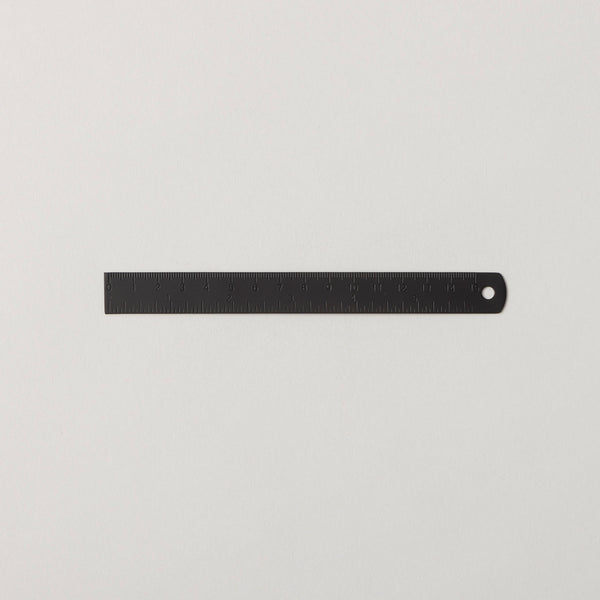 BRASS STRAIGHT RULER 真鍮直線定規 15cm 黒