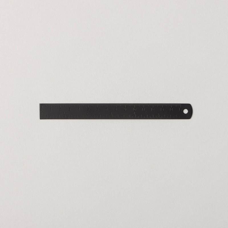 BRASS STRAIGHT RULER 真鍮直線定規 15cm 黒