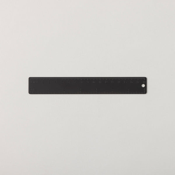 BRASS STRAIGHT RULER 真鍮直線定規 18cm 黒