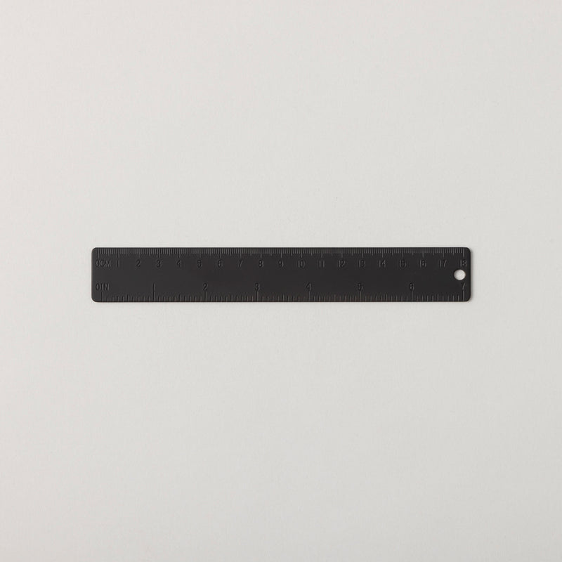 BRASS STRAIGHT RULER 真鍮直線定規 18cm 黒