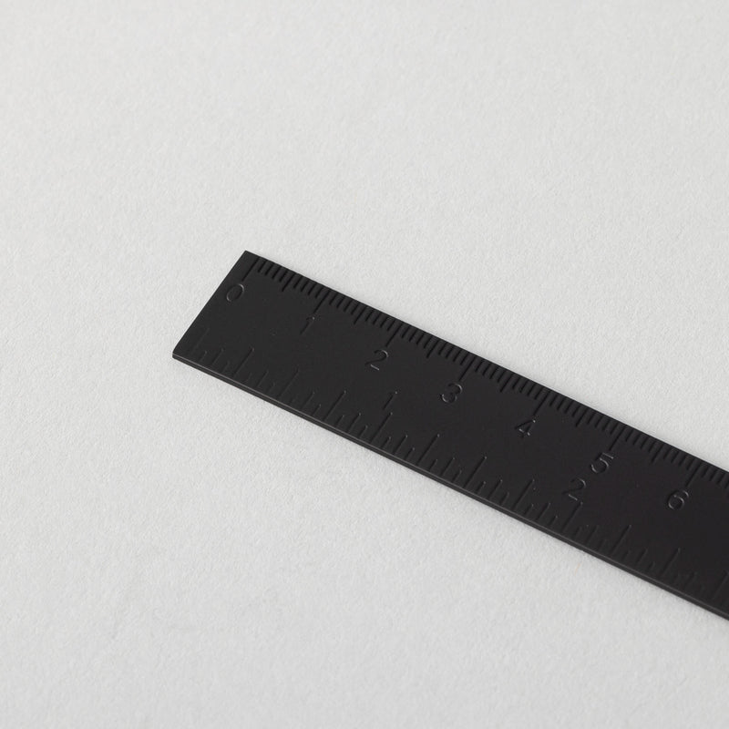 BRASS STRAIGHT RULER 真鍮直線定規 15cm 黒