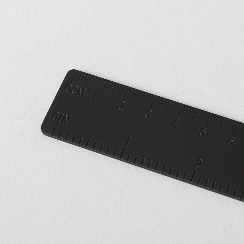 BRASS STRAIGHT RULER 真鍮直線定規 18cm 黒