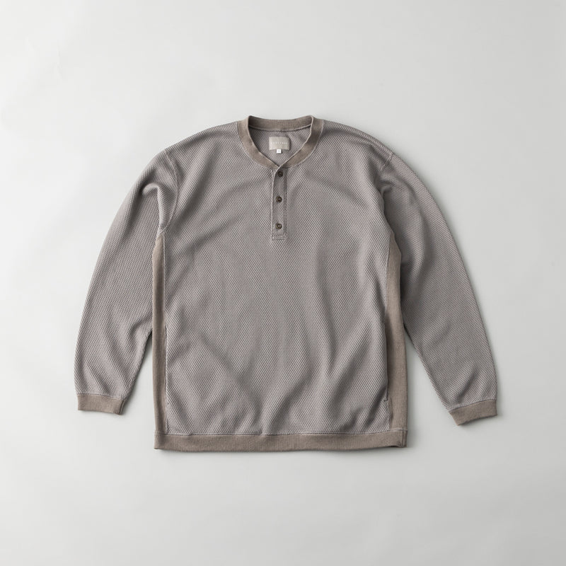 ハニカムヘンリーネックTシャツ｜日本製 メンズ