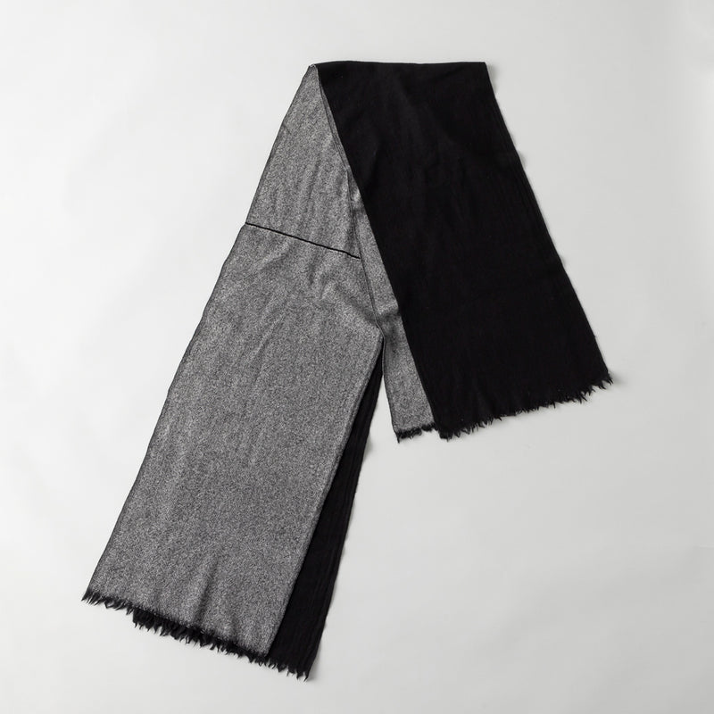 ヘリンボーン柄やわらか2重織りストール ｜ウール 軽量 日本製