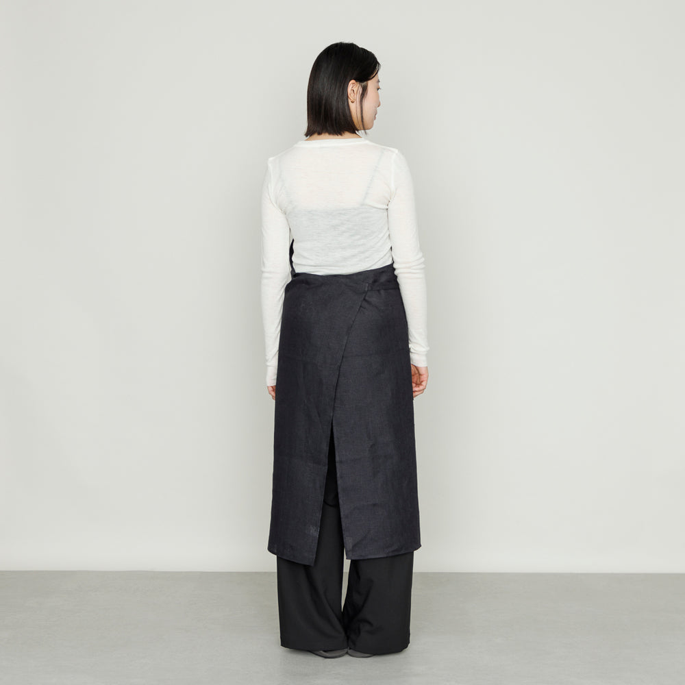 suzuki takayuki リネンエプロン 黒　新品未使用品 apron-type06 | esseism