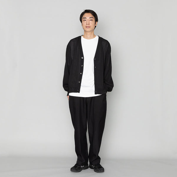 メンズ 和紙ニットカーディガン 黒