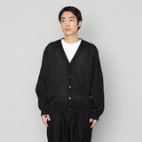 メンズ 和紙ニットカーディガン 黒