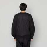 メンズ 和紙ニットカーディガン 黒