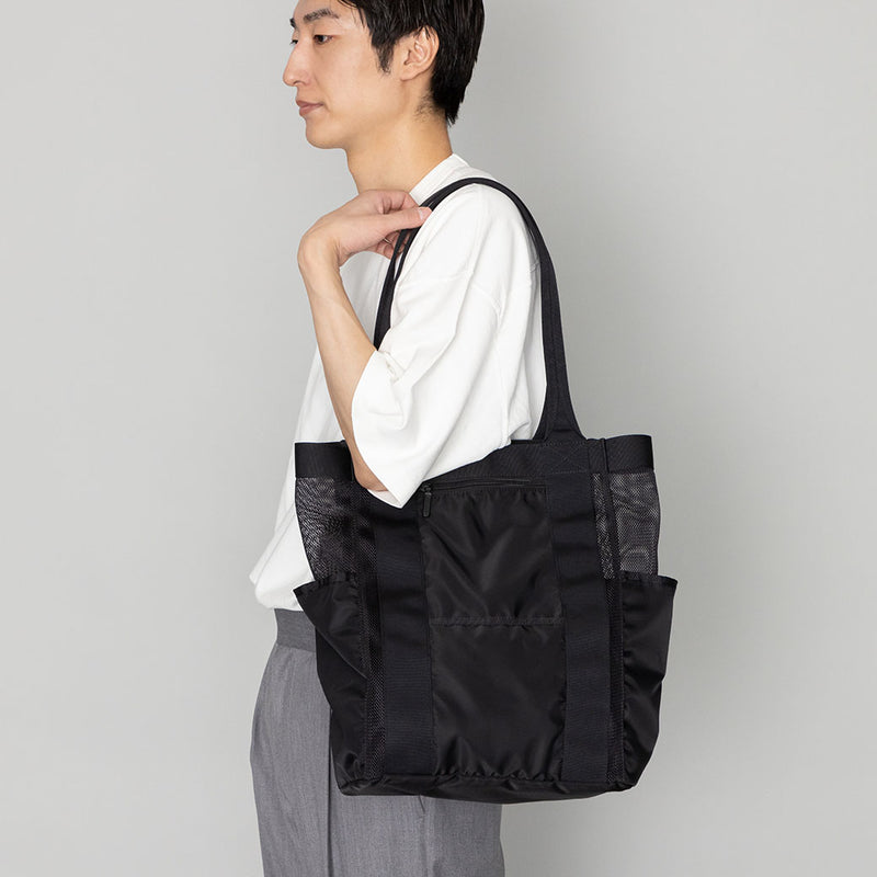 コーデュラメッシュコンビ　トートバッグ　黒