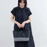 【OJO DE MEX×kuros'別注】Plastico CAGO Tote Chico LINE ブラック×ホワイト S
