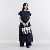 【OJO DE MEX×kuros'別注】Plastico CAGO Tote Chico CHECK ブラック×ホワイト S