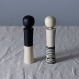 隈研吾 East Japan Project 鳴子こけし 防災 LED懐中電灯  黒ボーダー柄 箱入り