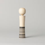 隈研吾 East Japan Project 鳴子こけし 防災 LED懐中電灯  黒ボーダー柄 箱入り