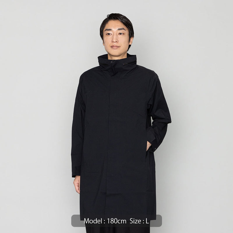 スタイリッシュ レインコート ブラック KENROKU FA001 UNISEX