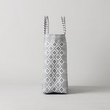 【OJO DE MEX×kuros'別注】Plastico CAGO Tote Regular ROMBO シルバー×ホワイト M