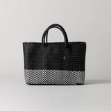 【OJO DE MEX×kuros'別注】Plastico CAGO Tote Chico LINE ブラック×ホワイト S