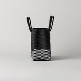 【OJO DE MEX×kuros'別注】Plastico CAGO Tote Chico LINE ブラック×ホワイト S