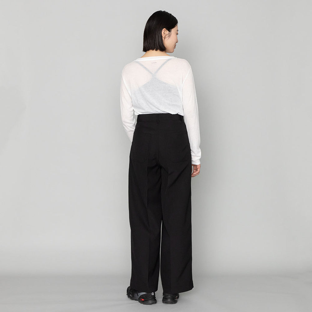 【セール 登場から人気沸騰】 2タックトラウザーパンツ 綿100％ 黒 kuros.style – パンツ