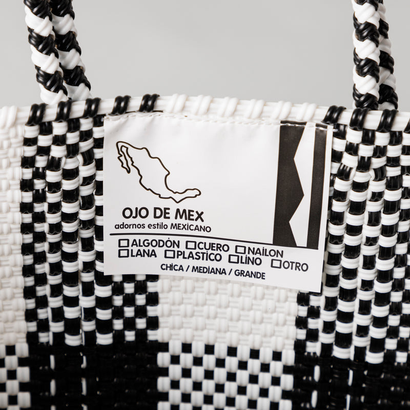 OJO DE MEX×kuros'別注】Plastico CAGO Tote Regular ROMBO シルバー