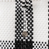 【OJO DE MEX×kuros'別注】Plastico CAGO Tote Chico CHECK ブラック×ホワイト S