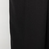リネンライクハイウエストワイドパンツ | ウォッシャブル レディース 黒