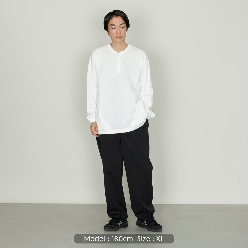 ソリッドダブルニットワイドベイカーパンツ ｜ストレッチ 日本製 ユニセックス