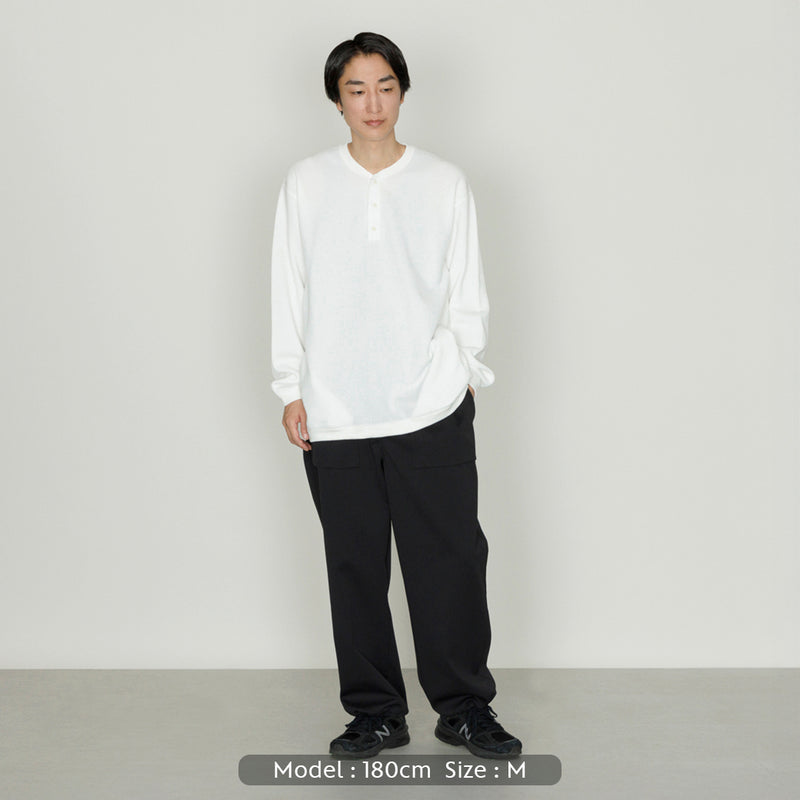 ハニカムヘンリーネックTシャツ｜日本製 メンズ