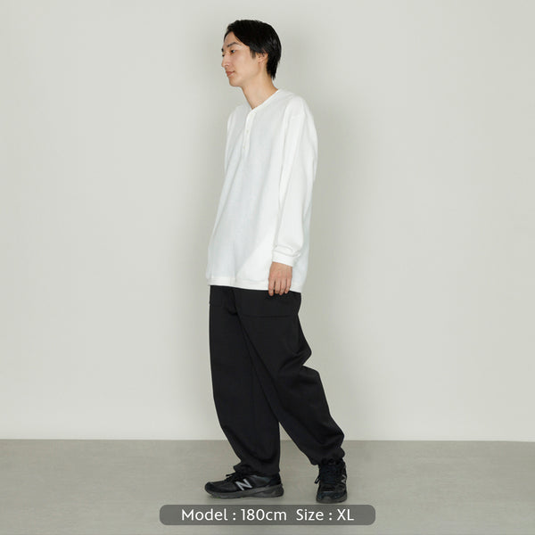 ソリッドダブルニットワイドベイカーパンツ ｜ストレッチ 日本製 ユニセックス