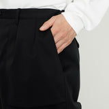 ソリッドダブルニットワイドベイカーパンツ ｜ストレッチ 日本製 ユニセックス