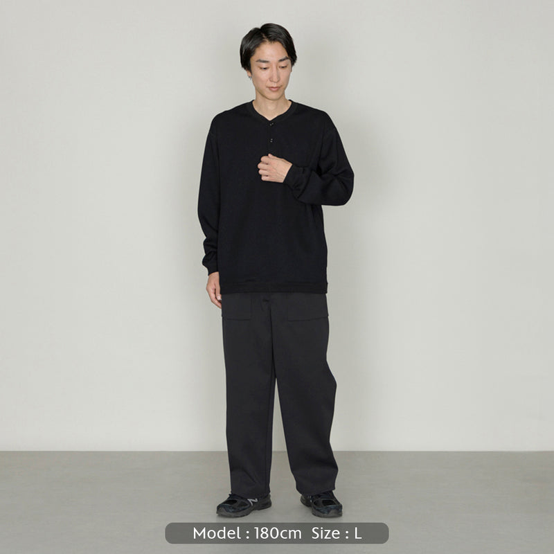 ハニカムヘンリーネックTシャツ｜日本製 メンズ