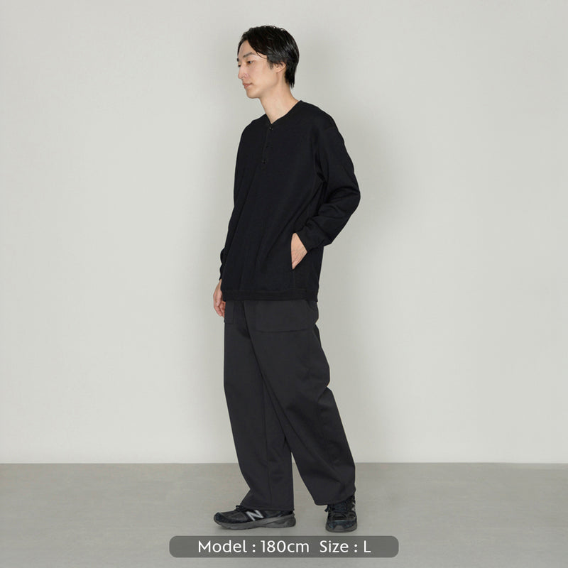 ハニカムヘンリーネックTシャツ｜日本製 メンズ