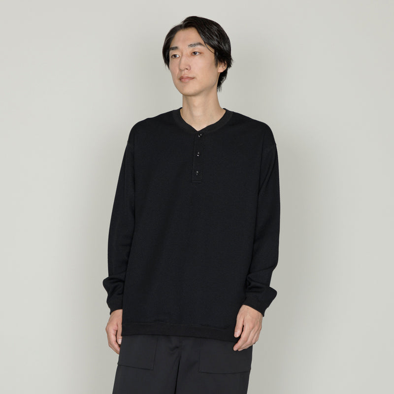 ハニカムヘンリーネックTシャツ｜日本製 メンズ