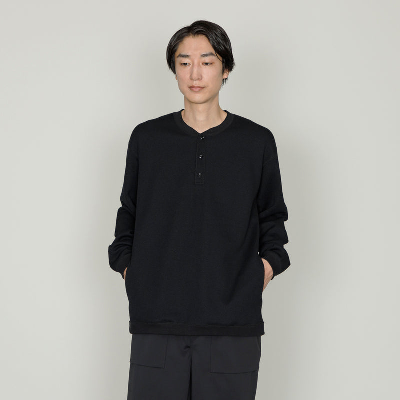 ハニカムヘンリーネックTシャツ｜日本製 メンズ
