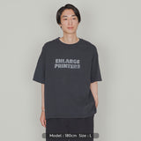 LOGO S/S TEE-BLEACH｜綿100％ ユニセックス 黒