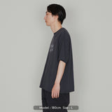 LOGO S/S TEE-BLEACH｜綿100％ ユニセックス 黒