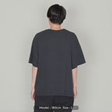 LOGO S/S TEE-BLEACH｜綿100％ ユニセックス 黒